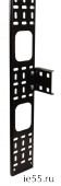 ITK Вертикальный кабельный органайзер 42U, 150x12мм, черный