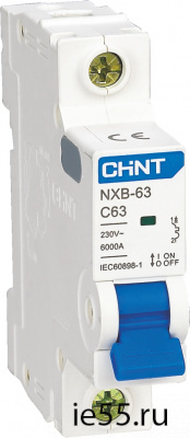 Автоматический выключатель NXB-63 2P 3A 6кА х-ка D (CHINT)