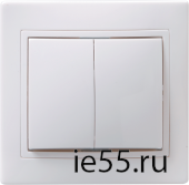 ВС10-2-0-КБ Выключатель 2кл 10А КВАРТА (белый)