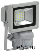Прожектор СДО 05-10Д(детектор)светодиодный серый SMD IP44 IEK