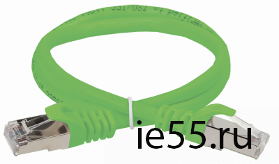 ITK Коммутационный шнур (патч-корд), кат.5Е FTP, 1м, зеленый