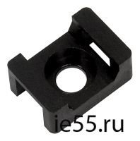 Площадка ПМ 22х16х5мм под винт черная (100шт) IEK