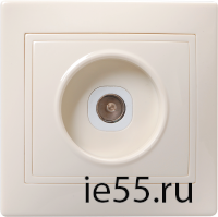 РТВ10-ККм Розетка 1местн. телевиз. КВАРТА (кремовый)