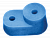 Угловой изолятор для  "О" шины синий