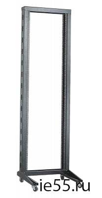 ITK 19" однорамная стойка, 32U, 600x600, на роликах, серая