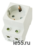 Розетка AC30-111 с заземляющим контактом на DIN-рейку (CHINT)
