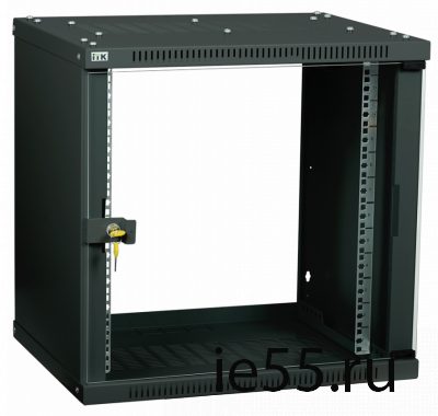 ITK Шкаф LINEA WE 6U 550x350мм дверь стекло черный