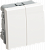 ВК4-22-00-П Выключатель проходной (переключатель) двухклавишный (на 2 модуля) ПРАЙМЕР белый IEK