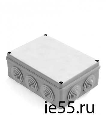 Коробка распаячная для наружного монтажа, 10 гермовводов, 190х140х70мм, IP55 серая (CHINT 101003311