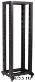 ITK 19" двухрамная стойка, 47U, 600x600, на роликах, черная