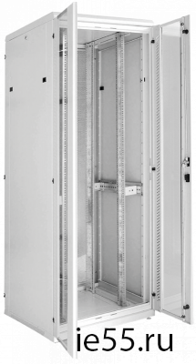 ITK Шкаф серверный 19", 33U, 800х1000 мм, передняя двухстворчатая перф. дверь, задняя перф., серый 1