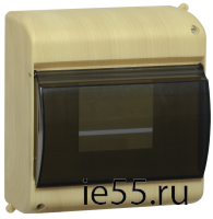 Бокс с прозр.крышкой КМПн 2/6 для 6-х авт.выкл. (Сосна) IEK