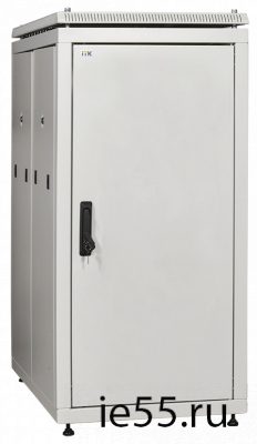 ITK Шкаф сетевой 19" LINEA N 24U 600х1000 мм металлическая передняя дверь серый