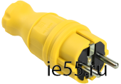ВБп3-1-0м Вилка прямая ОМЕГА IP44 жёлтая IEK