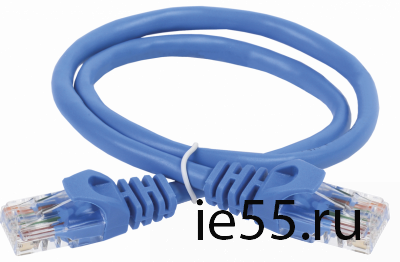 ITK Коммутационный шнур кат. 6 UTP PVC 0,5м синий