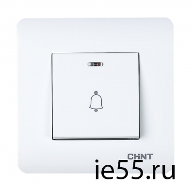 Выключатель дверного звонка с LED-подсветкой 10А 250В (CHINT)