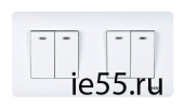 4-клавишный проходной выключатель с LED-подсветкой 10А 250В (CHINT)