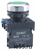 Кнопка управления NP8-10BN/1 без подсветки белая 1НО IP65 (CHINT)