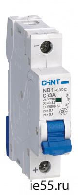 Автоматический выключатель пос.тока NB1-63DC 1P C3A DC250В 6kA (CHINT)