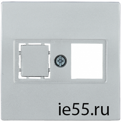 НТ12-1-БС Накладка телеф. RJ12/HDMI BOLERO серебряный IEK