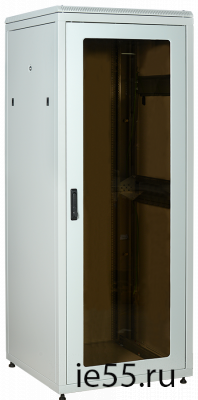 ITK LINEA N 18U 800х800мм стекл. пер. дв. задн. металл. сер.
