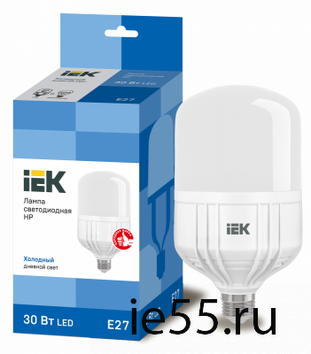 Лампа LED HP 30Вт 230В 6500К E27 IEK