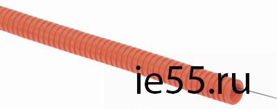 Труба гофр. ПНД d25 с зондом оранжевая тяжелая (50м) IEK