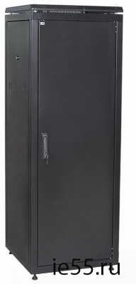ITK Шкаф сетевой 19" LINEA N 42U 600х800 мм металлическая передняя дверь черный