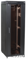 ITK Шкаф сетевой 19" LINEA N 42U 600х800 мм стеклянная передняя дверь, задняя металлическая черный