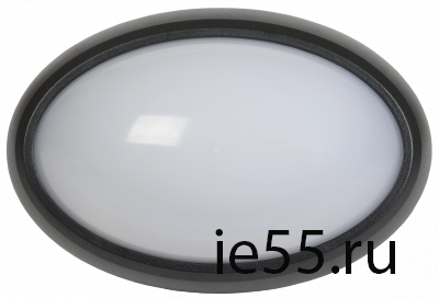 Светильник светодиодный ДПО 3021 8Вт 4500K IP54 овал пластик черный IEK