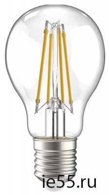 Лампа LED A60 шар прозр. 7Вт 230В 4000К E27 серия 360° IEK