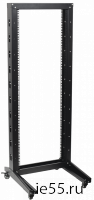 ITK 19" однорамная стойка, 37U, 600x600, на роликах, черная